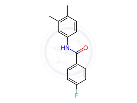 Chemical structure of N-(3,4-dimethylphenyl)-4-fluorobenzamide