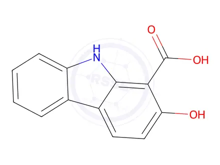 Chemical structure of 2-hydroxy-9H-carbazole-1-carboxylic acid