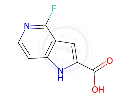 Chemical structure of 4-Fluoro-1H-pyrrolo[3,2-c]pyridine-2-carboxylic acid