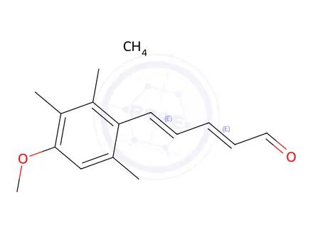 Chemical structure of (2E,4E)-5-(4-Methoxy-2,3,6-trimethylphenyl)-3-methyl-2,4-pentadienal