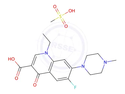 Chemical structure of Pefloxacin mesylate