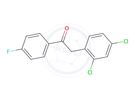 Chemical structure of 2-(2,4-Dichlorophenyl)-1-(4-fluorophenyl)ethan-1-one