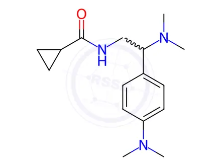 Chemical structure of N-(2-(Dimethylamino)-2-(4-(dimethylamino)phenyl)ethyl)cyclopropanecarboxamide