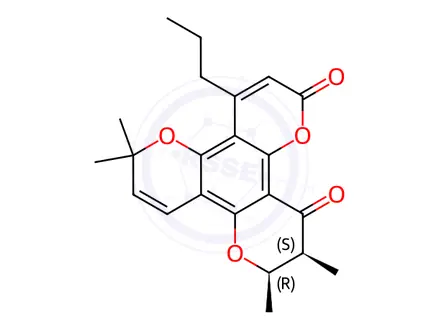 Chemical structure of (+)-Calanolide D