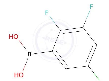 Chemical structure of 5-Chloro-2,3-difluorophenylboronic acid