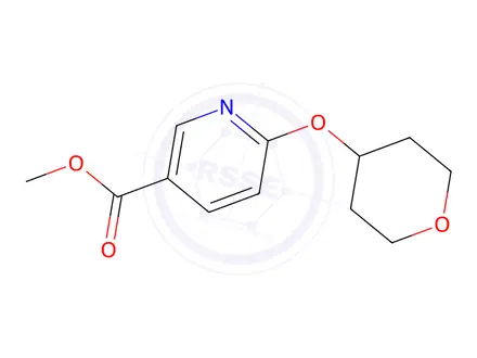 Chemical structure of Methyl 6-((tetrahydro-2H-pyran-4-yl)oxy)nicotinate