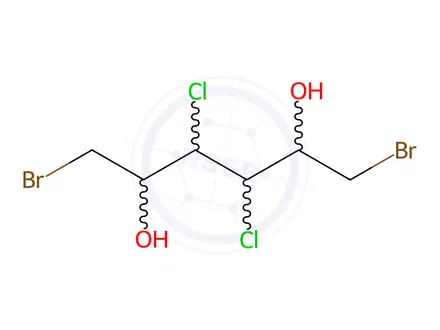 Chemical structure of 1,6-Dibromo-3,4-dichloro-2,5-hexanediol