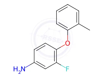 Chemical structure of 3-Fluoro-4-(2-methylphenoxy)aniline