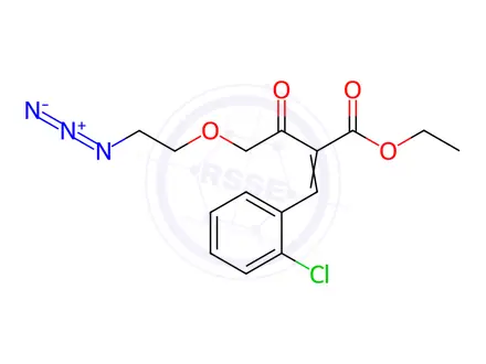 Chemical structure of Ethyl (2-Azidoethoxy)aceto-2-(2-chlorophenylmethlene)acetate