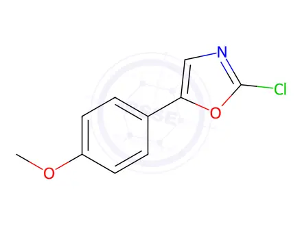Chemical structure of Oxazole, 2-chloro-5-(4-methoxyphenyl)-