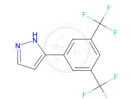 Chemical structure of 3-(3,5-Bis(trifluoromethyl)phenyl)-1H-pyrazole