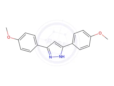 Chemical structure of 3,5-Bis(4-methoxyphenyl)-1H-pyrazole