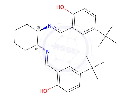 Chemical structure of 2,2'-((1E,1'E)-(((1R,2R)-Cyclohexane-1,2-diyl)bis(azanylylidene))bis(methanylylidene))bis(4-(tert-butyl)phenol)