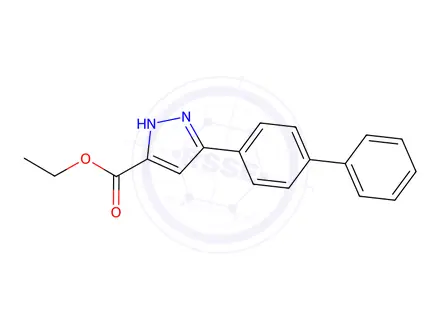 Chemical structure of Ethyl 5-{[1,1'-biphenyl]-4-yl}-1H-pyrazole-3-carboxylate