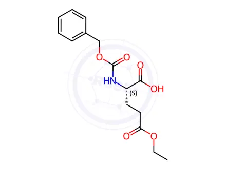 Chemical structure of N-Cbz-L-glutamic acid 5-ethyl ester