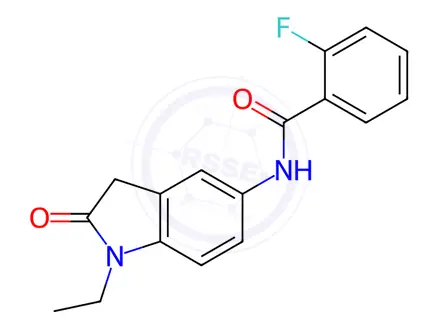 Chemical structure of N-(1-Ethyl-2-oxoindolin-5-yl)-2-fluorobenzamide
