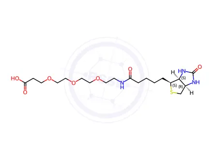 Chemical structure of Biotin-peg3-acid