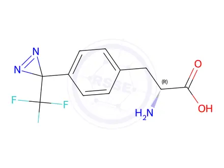 Chemical structure of (R)-2-Amino-3-(4-(3-(trifluoromethyl)-3H-diazirin-3-yl)phenyl)propanoic acid