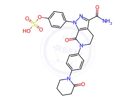 Chemical structure of O-Desmethyl Apixaban Sulfate