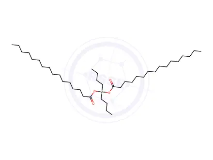 Chemical structure of dibutylbis(palmitoyloxy)stannane