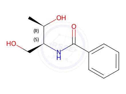 Chemical structure of Benzamide, N-[(1S,2R)-2-hydroxy-1-(hydroxymethyl)propyl]-