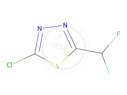 Chemical structure of 2-chloro-5-(difluoromethyl)-1,3,4-thiadiazole