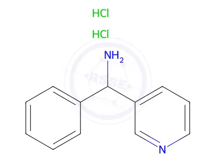 Chemical structure of C-Phenyl-C-pyridin-3-yl-methylaminedihydrochloride