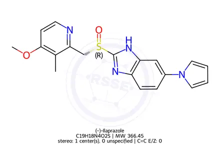 Chemical structure of (-)-Ilaprazole (834897-64-2)