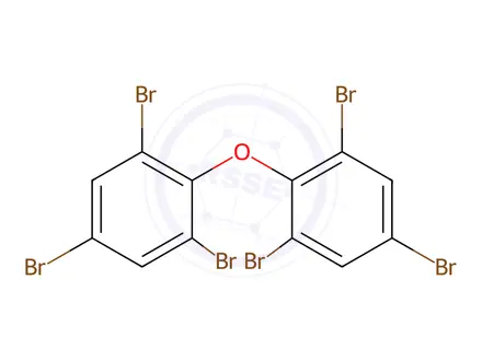 Chemical structure of 2,2',4,4',6,6'-Hexabromodiphenyl Ether
