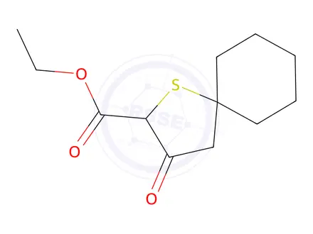 Chemical structure of Ethyl 3-oxo-1-thiaspiro[4.5]decane-2-carboxylate