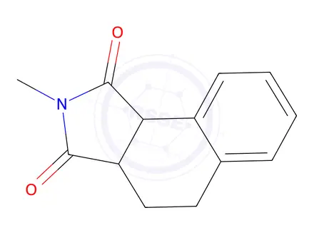 Chemical structure of 1,2-NAPHTHALENEDICARBOXIMIDE, 1,2,3,4-TETRAHYDRO-N-METHYL-