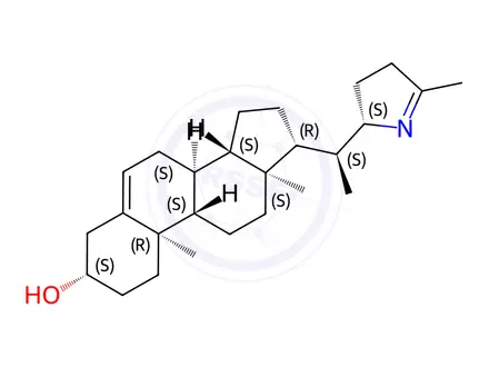 Chemical structure of (20S)-20-[(S)-3,4-Dihydro-5-methyl-2H-pyrrol-2-yl]pregn-5-en-3β-ol