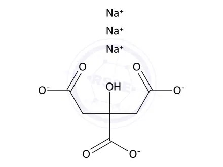 Chemical structure of Sodium citrate