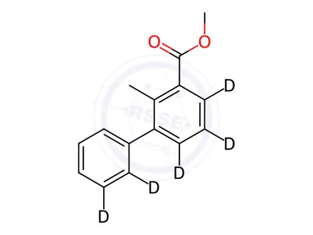 Chemical structure of 2-Methyl-3-phenylbenzoic Acid-d5 Methyl Ester