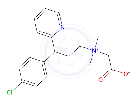 Chemical structure of 2-((3-(4-chlorophenyl)-3-(pyridin-2-yl)propyl)dimethylammonio)acetate