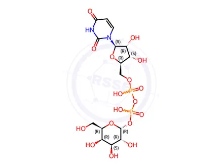 Chemical structure of Uridine Impurity 8 Monomer (UDP-Galactose)