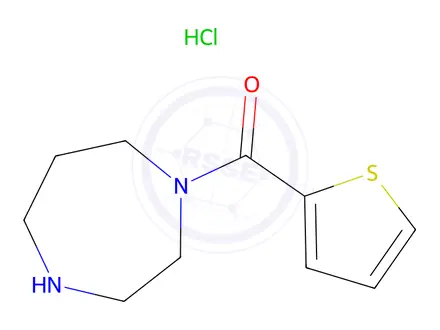 Chemical structure of 1-[(thiophen-2-yl)carbonyl]-1,4-diazepane hydrochloride
