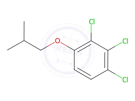 Chemical structure of Benzene, 1,2,3-trichloro-4-(2-methylpropoxy)-