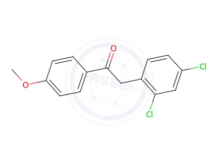 Chemical structure of 2-(2,4-Dichlorophenyl)-1-(4-Methoxyphenyl)ethanone