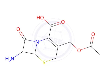 Chemical structure of 3-(Acetoxymethyl)-7-amino-8-oxo-5-thia-1-azabicyclo[4.2.0]oct-2-ene-2-carboxylic acid