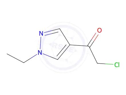 Chemical structure of 2-Chloro-1-(1-ethyl-1h-pyrazol-4-yl)ethan-1-one