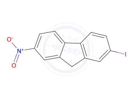 Chemical structure of 2-Iodo-7-nitro-9H-fluorene