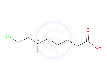 Chemical structure of Octanoic acid,6,8-dichloro-,(6S)