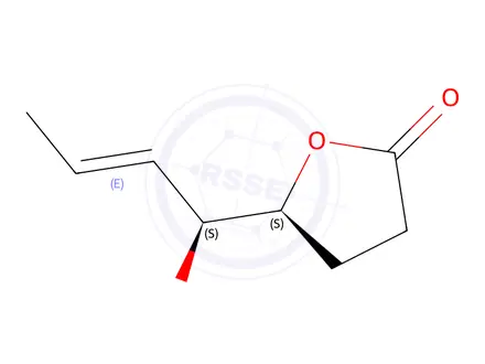 Chemical structure of (+)-5-[(E)-1-Hydroxy-2-butenyl]tetrahydrofuran-2-one