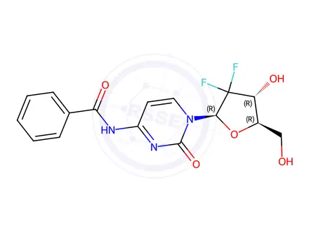 Chemical structure of 4-N-benzoylgeMcitabine