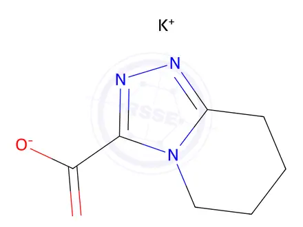 Chemical structure of Potassium 5,6,7,8-tetrahydro[1,2,4]triazolo-[4,3-a]pyridine-3-carboxylate