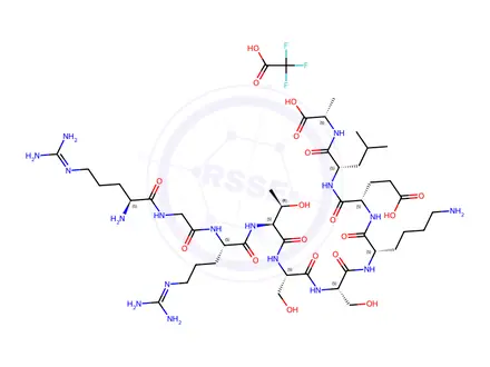 Chemical structure of Amyloid Precursor Frameshift Mutant C-Terminal Peptide trifluoroacetate salt