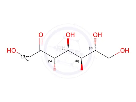 Chemical structure of D-Manno-Hept-2-ulose-13C