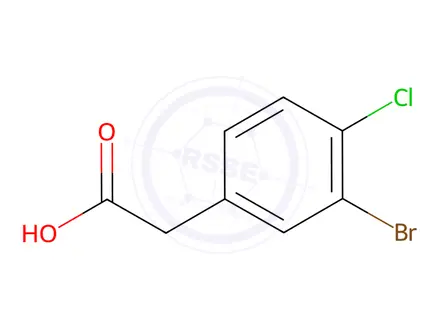 Chemical structure of 2-(3-Bromo-4-chlorophenyl)acetic acid