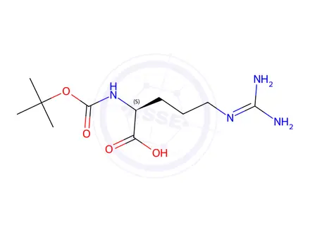 Chemical structure of Boc-L-Arg-OH.HCl.H2O
